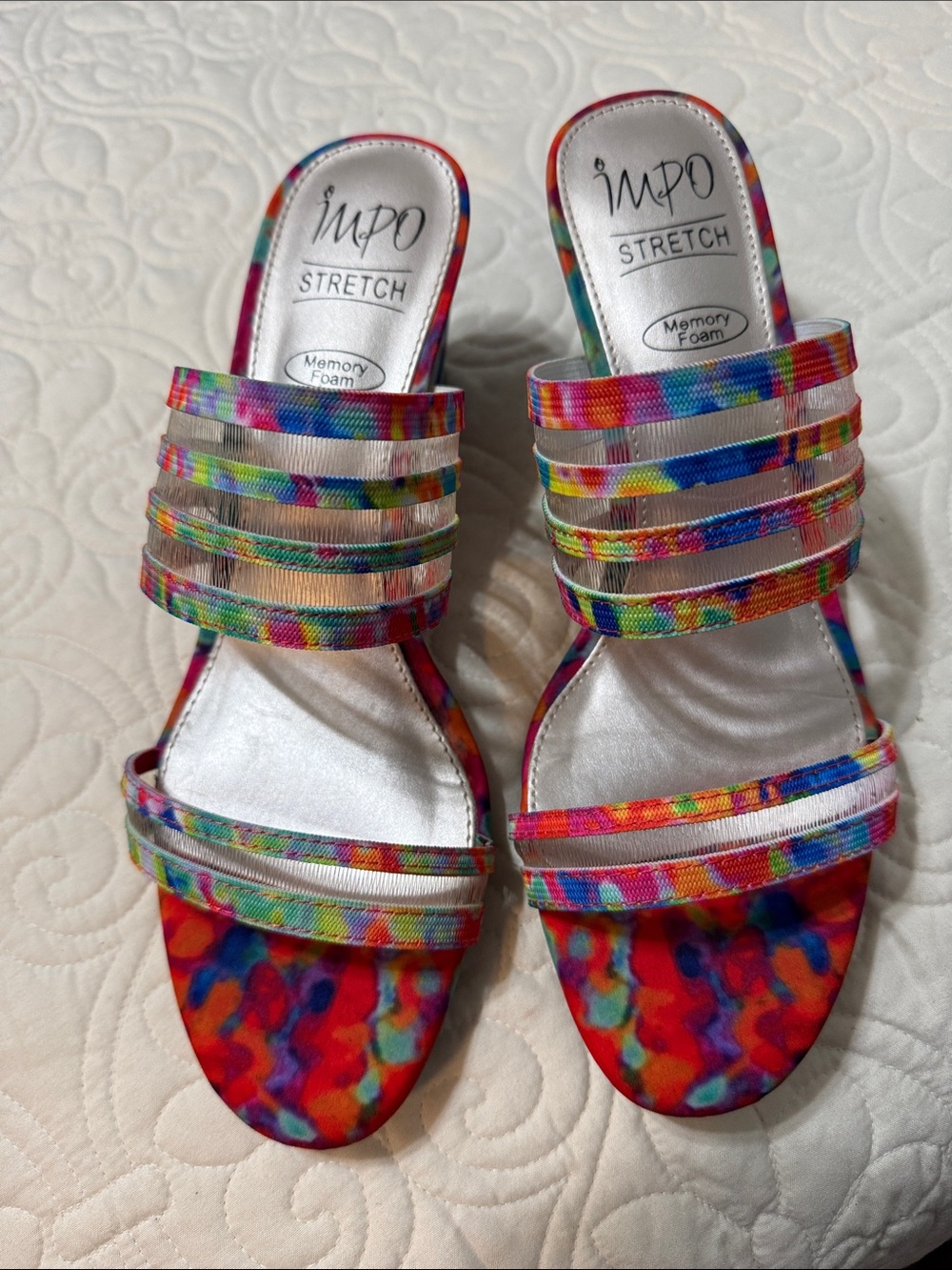 Impo Multicolor Stretch Slide Sandals